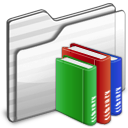 Library Folder White Icon